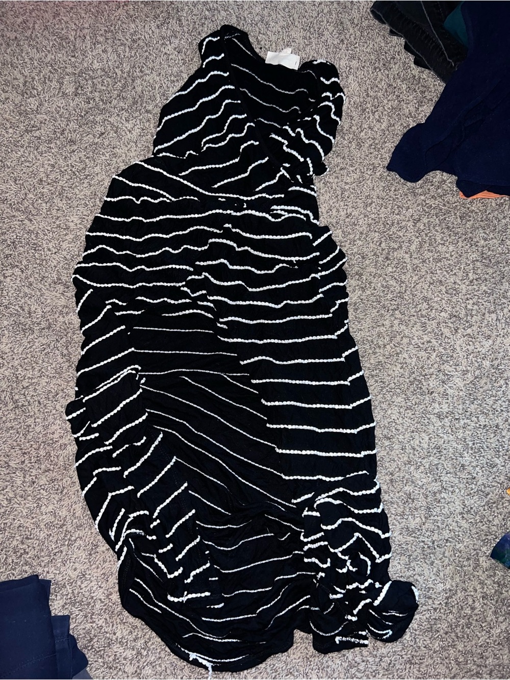 Black and White Striped Maxi Dress